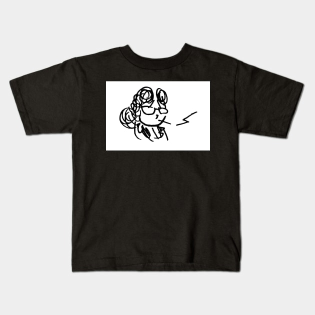 Smoker Gal Kids T-Shirt by joshthecartoonguy